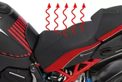 Fahrersitzbank AKTIVKOMFORT mit Sitzheizung Multistrada V4 - schwarz-rot - Standard Fahrersitzbank AKTIVKOMFORT mit Sitzheizung Multistrada V4 - schwarz-rot - Standard