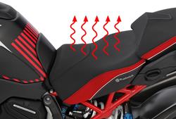 Fahrersitzbank AKTIVKOMFORT mit Sitzheizung Multistrada V4 - schwarz-rot - Standard