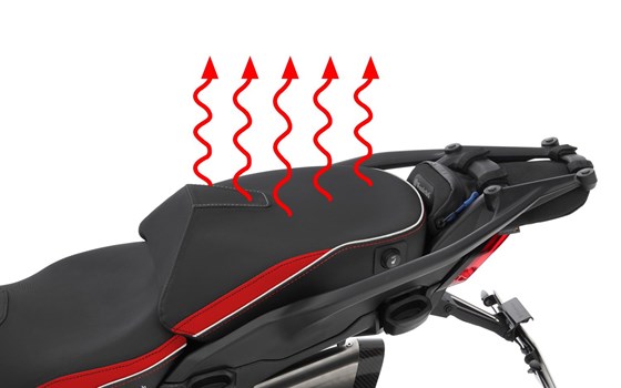 Beifahrersitzbank AKTIVKOMFORT mit Sitzheizung Multistrada - schwarz-rot - Bild 1