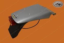 Kotflügel hinten silber KTM 400/540/620 LC4 SC/EXC 1993-1998 komplett mit Kennzeichenhalter und Rücklicht