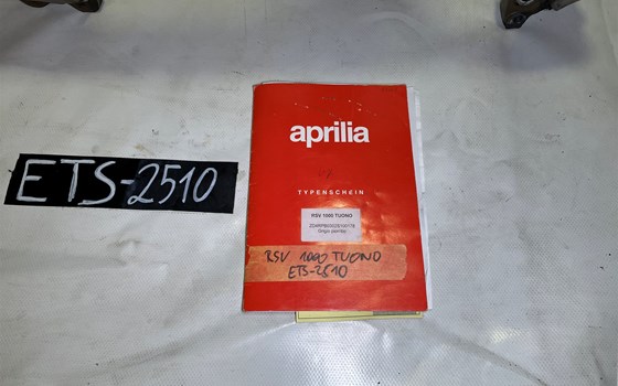 Aprilia RSV 1000 Tuono RP 2003 Rahmen Hauptrahmen Brief Papiere - Bild 2