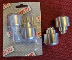 2 Paar Lenkergewichte von SHIN YO für diverse HONDA-Motorräder in Silber, OEM-Style, 161-021, 1 Paar in OVP, 1 Paar ausgepackt aber unbenutzt, Versand gegen Aufpreis möglich, 12 € pro Paar, Total 20,- €
