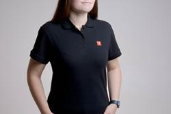 Polo-Shirt. Core Line. Schwarz. Damen. Größe L.