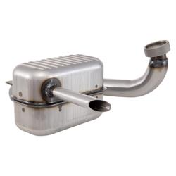 Rennauspuff Road, Stahl klarlackiert für Vespa 150 GS VS2-5T, 1956-1961