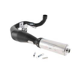 Rennauspuff SIP EVO, Stahl schwarz, Dämpfer: Edelstahl Farbe (ESD): silber für Vespa 125 GT/GTR/TS/150 GL/Sprint/V/PX80-150/PE/Lusso/Cosa 1