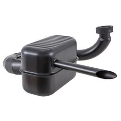 Rennauspuff Road, Stahl schwarz für Vespa 150 GS VS2-5T, 1956-1961