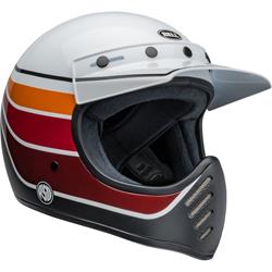 Helm BELL MOTO 3 RSD SADDLEBACK, weiß/schwarz/rot, Gr. XL, 61-62cm Crosshelm