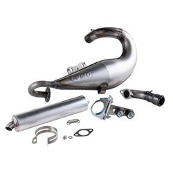 Rennauspuff VMC EVO Racer 52-S silver, Stahl, Dämpfer: Aluminium Farbe (ESD): silber für Vespa 90/R/SS/100/125 VMA1T