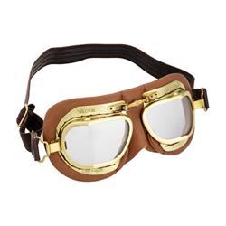 Motorradbrille HALCYON Antique Mark 49, beige