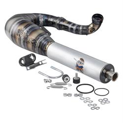 Rennauspuff DEXTER, Stahl klarlackiert für Vespa 200 Rally/P200E/PX200 E/Lusso/'98/MY/Cosa 1 200