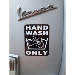 Aufkleber mit Motiv "Hand Wash Only"