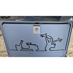 Aufkleber mit Motiv Vespa Faro Basso Motorroller