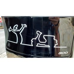 Aufkleber mit Motiv Vespa Motorroller