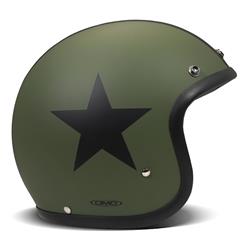 Helm DMD RETRO Star Green, olivgrün matt, Gr. XS, 54cm Jethelm