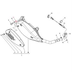 Unterlegscheibe Auspuff 19,3x8,2x2,5 mm für Vespa GTS/GTS Super/GTV/GT 60 125-300ccm i.e. 4T LC