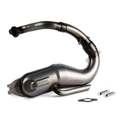 Rennauspuff MALOSSI "Power Exhaust" Banane 3219290, Stahl silber für Vespa PK50/S/SS/XL/XL2/XLS/HP/FL/N/Rush