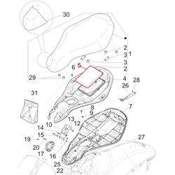 Abdeckung PIAGGIO unter Sitzbank Vespa 946