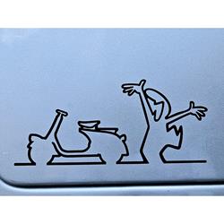 Aufkleber mit Motiv Vespa Faro Basso Motorroller