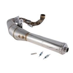 Rennauspuff RZ EVO 2000, Edelstahl unlackiert, Dämpfer: Edelstahl Farbe (ESD): silber für Vespa 125 GT/GTR/TS/150 GL/Sprint/V/PX80-150/PE/Lusso/Cosa 1