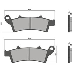 Bremsbeläge MALOSSI Sport S63 6215037BB für APRILIA/MALAGUTI/KYMCO Atlantic/Scarabeo/Downtown/Grand Dink/People/Super Dink/X-Town/Madison 125-350ccm