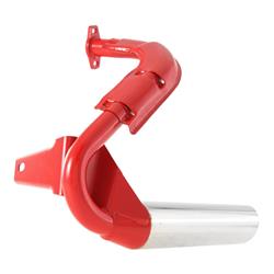 Rennauspuff SIP "Sport" Replika, Stahl rot, Dämpfer: chrom Farbe (ESD): chrom für Vespa 50/N/L/R/S/Special/SR/SS