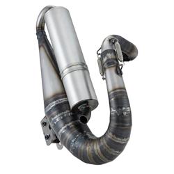 Rennauspuff EGIG Performance Python S, Stahl unlackiert, Dämpfer: Aluminium Farbe (ESD): silber für Vespa 90/R/SS/100/125/PV/ET3