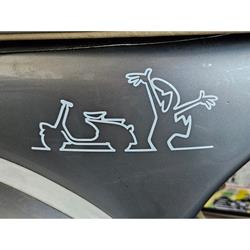 Aufkleber mit Motiv Vespa Faro Basso Motorroller