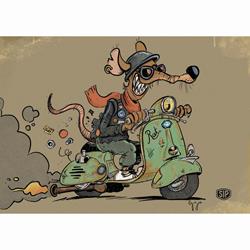 Postkarte SIP mit Motiv mit "RATVESPA"