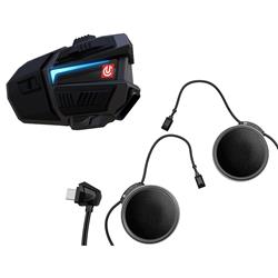 Kommunikationssystem UCLEAR für Motorrad- und Vespahelm, Motion 4 Lite mit Pulse Pro 2.0 Lautsprecher schwarz