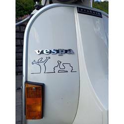 Aufkleber mit Motiv Vespa Motorroller
