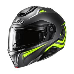 Helm HJC i91 TRICUS, schwarz/gelb, Gr. S, 55-56 cm Modularhelm
