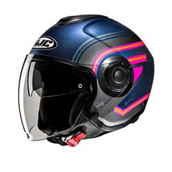 Helm HJC i40N LINIA, blau/pink, Gr. M, 57-58 cm Jethelm