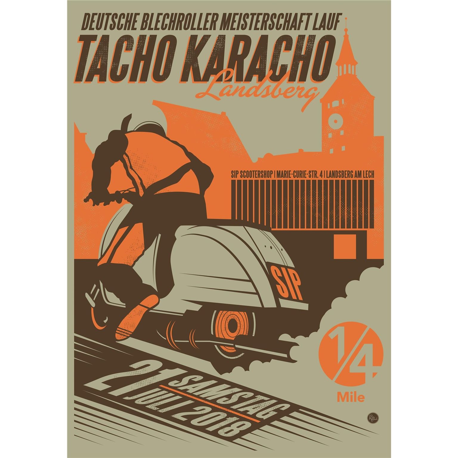 Poster TACHO KARACHO DBM 1/4mile 2018 um 8,40 EUR - 1000PS Shop - Geschenke