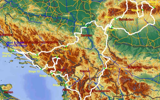 Motorradtour Kroatien - Bosnien - Rumänien - Nordmazedonien - Albanien - Montenegro vom 28.06. - 15.07. oder 24.07. - 10.08. - Bild 1