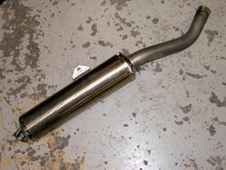 originaler Auspuff / Endschalldämfper Kawasaki Z750 S beschädigt !