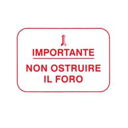 Aufkleber RMS Importante Non Ostruire il Foro für Vespa