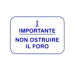 Aufkleber RMS Importante Non Ostruire il Foro für Vespa