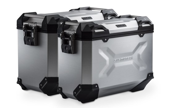 TRAX ADV Alukoffer-System. Silbern. 45/37 l. CFMoto 450MT (23-). - Bild 1 TRAX ADV Alukoffer-System. Silbern. 45/37 l. CFMoto 450MT (23-). - Bild 1