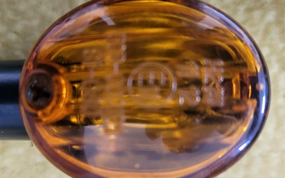 2 Stück gebrauchte Miniblinker in Schwarz, keine LED, mit E-Zeichen und funktionierendem Leuchtmittel sowie ein weiterer Miniblinker mit Kleinteilen zum Ausschlachten - Bild 7