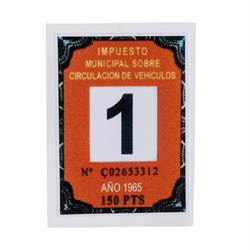 Steuermarke Repro Spanien 1965 für MotoVespa 125/150/160/180