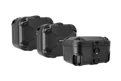 Adventure Set DUSC mit Topcase L. Schwarz. Moto Guzzi V85 TT (19-23).