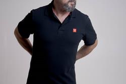Polo-Shirt. Core Line. Schwarz. Herren. Größe XXL.