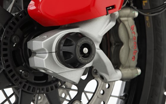 Achs-Schutzpads DOUBLESHOCK DesertX Rally - schwarz - vorne - Bild 1