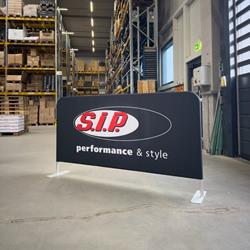 Zipper-Wall Absperrständer SIP mit Motiv SIP schwarz