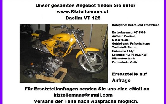 Daelim VT 125 ERsatzteile - Bild 1