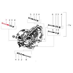 Schraube Motor M6x45 mm für Vespa PK50 XL/N Automatica/Plurimatic
