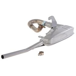 Rennauspuff Ancelotti, Stahl silber für Lambretta 125 LI/LIS/DL/GP/150 LI/LIS/SX/DL/GP/175 TV 2°-3°/200 TV/SX/DL/GP