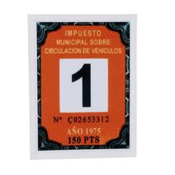 Steuermarke Repro Spanien 1975 für MotoVespa 125/150/160/180
