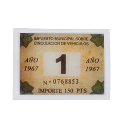 Steuermarke Repro Spanien 1967 für MotoVespa 125/150/160/180