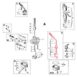 Umrüstkit Ziehchoke DELL'ORTO für Vergaser PHVA mit E-Choke B53110B - 53110 - 78